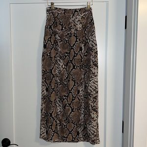 Nasty gal snakeskin maxi skirt